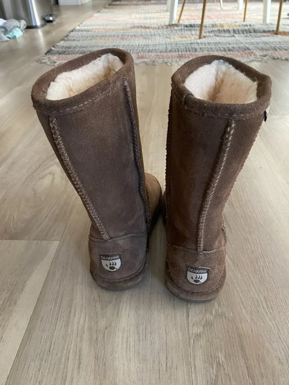 BEARPAW Evangeline Tall Youth Suede Boots Kids Size 1 Like New